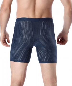 Boxer Briefs Men's Micro Mesh Boxer Briefs Sports Underwear - Navy - CY189W2MA7D