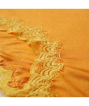 Panties Soft Silks Women's Underwear | Luxury 100% Natural Silk Underwear with Lace - Flame Orange - CH182OTTENX