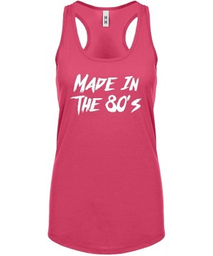 Camisoles & Tanks Made in The 80s Womens Racerback Tank Top - Hot Pink - CF1885AKSCD