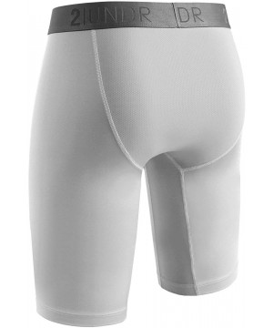 Boxer Briefs Mens Power Shift 9" Boxer Long Leg Underwear - White - CY180KA8655