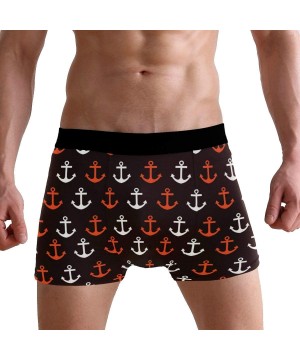 Boxer Briefs Mens Boxer Briefs Underwear Breathable Pouch Soft Underwear - Anchor - CN18ARIW9Y2