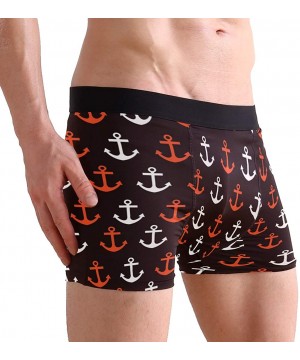 Boxer Briefs Mens Boxer Briefs Underwear Breathable Pouch Soft Underwear - Anchor - CN18ARIW9Y2