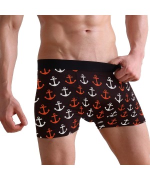 Boxer Briefs Mens Boxer Briefs Underwear Breathable Pouch Soft Underwear - Anchor - CN18ARIW9Y2