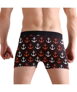 Boxer Briefs Mens Boxer Briefs Underwear Breathable Pouch Soft Underwear - Anchor - CN18ARIW9Y2