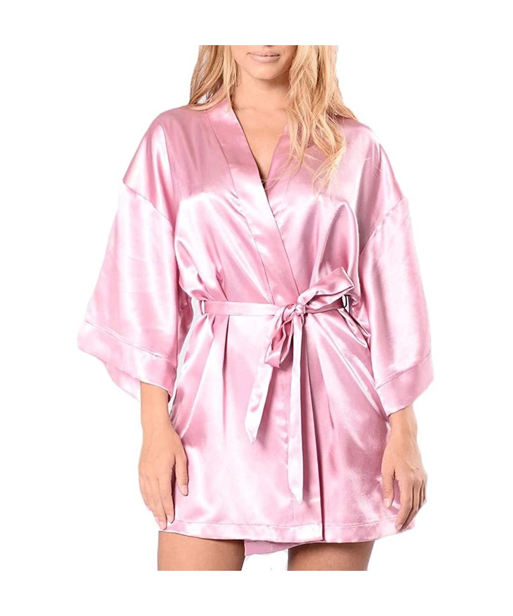 Accessories Loose Short Nightgown Bathrobe Plus Size Soft Spandex Nightdress for Women Silk Lace Robe Satin Sleepwear Pajamas...