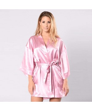 Accessories Loose Short Nightgown Bathrobe Plus Size Soft Spandex Nightdress for Women Silk Lace Robe Satin Sleepwear Pajamas...