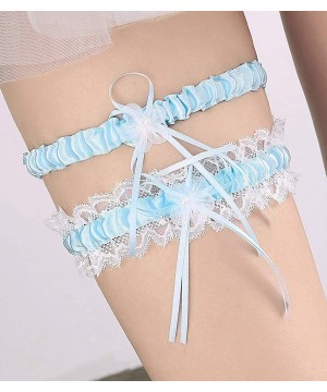 Garters & Garter Belts 2019 Sexy Lace Wedding Garters for Bride Party Prom Garter Set 2 Pcs - 17-pink - CG18H9GN3RY