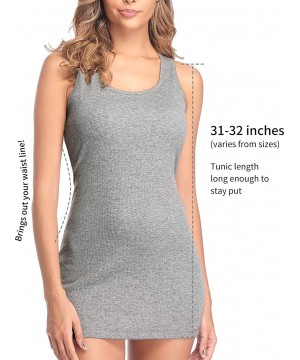 Camisoles & Tanks Women's Basic Cotton Camisole Shelf Bra Layering Cami Tank Tops - Dark Grey/Racerback - CX18A5GXD5T