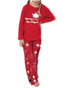 Sets Family Matching Christmas Pajamas Sets Reindeer Santa Claus Sleepwear - 2242red-kid - CT18L4AH4QL