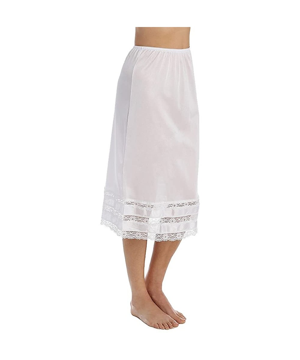 Slips Women's Snip-it 27 Inch Slip 2702 - White - C8116YYQVHJ