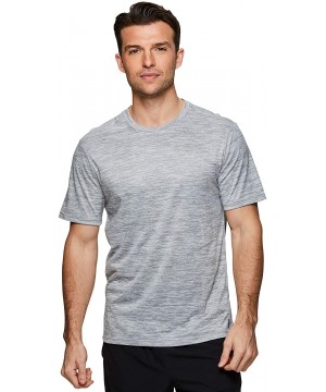 Undershirts Active Men's Athletic Performance Workout Gym Running Short Sleeve Crewneck T-Shirt - Multi Grey - C118RHY8R0I