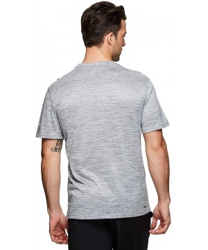 Undershirts Active Men's Athletic Performance Workout Gym Running Short Sleeve Crewneck T-Shirt - Multi Grey - C118RHY8R0I