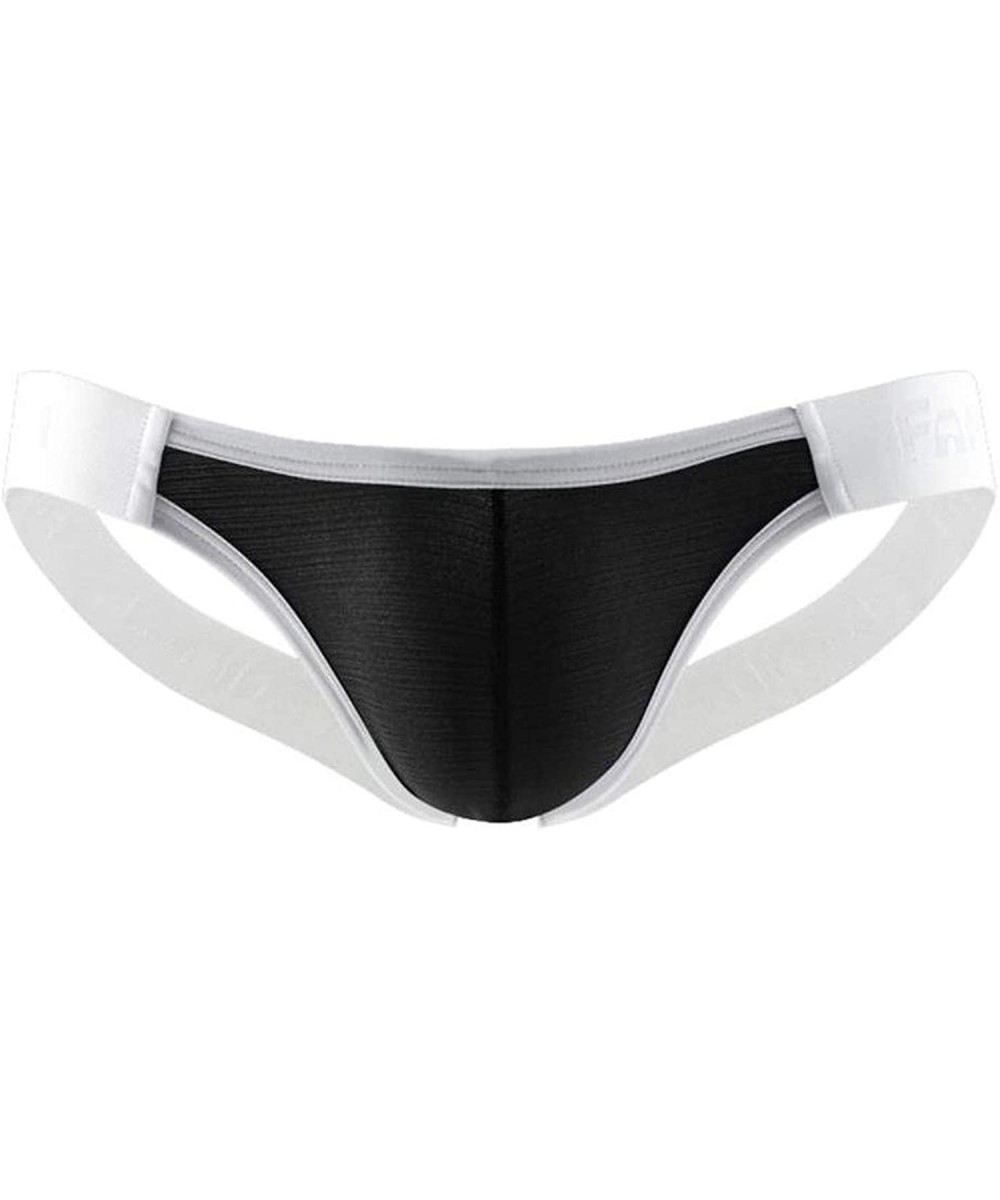 G-Strings & Thongs Low Rise Men Thongs G Strings Sexy Underwear Bulge Pouch BacklJocks Erotic Panties Mankini - Black - CD193...