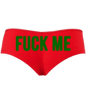 Panties Fuck Me boy Short Panties - Naughty Flirty Boyshort underewear - Forest Green - C518STHHG5N