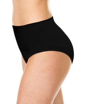 Shapewear Loba Women's Tummy Flattener Panties Shapewear - Black - C311CXV10PP