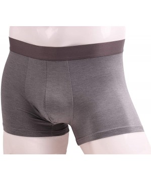 Boxer Briefs 3 Pack Men Breathable Boxer Brief Soft Trunks Underwear MU2 - 3 Pack Seamed Gray - CZ18YM909QH