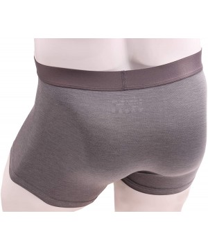 Boxer Briefs 3 Pack Men Breathable Boxer Brief Soft Trunks Underwear MU2 - 3 Pack Seamed Gray - CZ18YM909QH