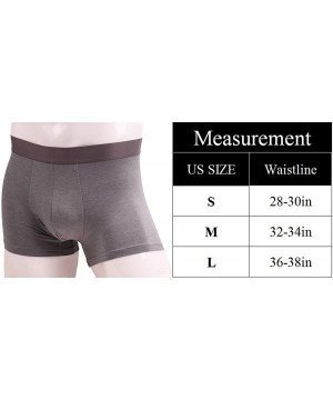 Boxer Briefs 3 Pack Men Breathable Boxer Brief Soft Trunks Underwear MU2 - 3 Pack Seamed Gray - CZ18YM909QH