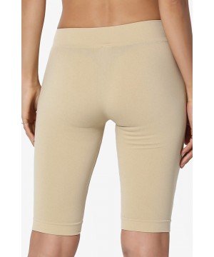 Panties Seamless Everyday Bike Shorts Intimately Under Layer Short Leggings - 17inch Khaki - CQ18K2USAR4