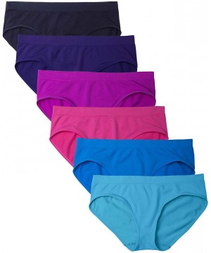 Panties 6 Pack Women's Hipster Brief Nylon Spandex Underwear - Jewels - CZ18NOYGSAA