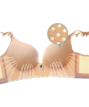 Bras Pillow-Soft Extra-Breathable Comfort Bra Adjustable for Women - Beige - CH18ZQXCKYM