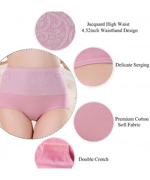 Shapewear Underwear Women High Waist Full Coverage Ladies Briefs Cotton Tummy Control Panties C-Section Recovery (5 Pack) - 5...