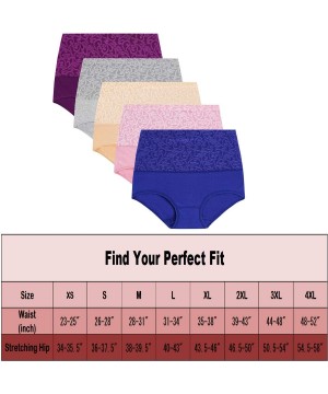 Shapewear Underwear Women High Waist Full Coverage Ladies Briefs Cotton Tummy Control Panties C-Section Recovery (5 Pack) - 5...