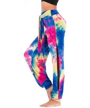 Bottoms Women's Lounge Tie Dye Strappy Long Pants Palazzo Lounge Pant - As2 - CU19C7CAT7A