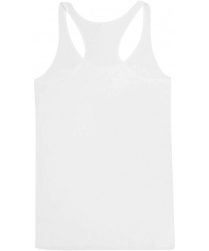 Tops Valentine's Day Vest Women's Print Vest Sleeveless T-Shirt Loose Tank Top - White - CU195H4Z0CT