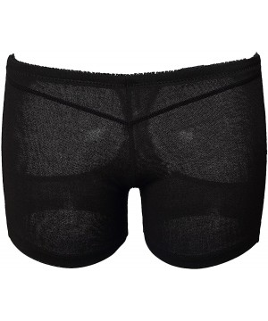 Shapewear Womens Seamless Butt Lifter Padded Lace Panties Enhancer Underwear - Hole Black - CE184YZX048