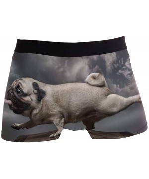 Boxer Briefs Animal Dog Funny Pug Boxer Briefs for Men Boy Youth Soft Comfort Underwear Polyester Spandex - CJ18N6AI2NI