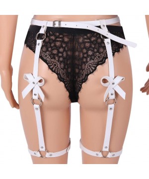 Garters & Garter Belts Women's PU Leather Harness Garter Body Leg Caged Plus Size Cosplay Festival clothing - D - CM18T4IHOH3