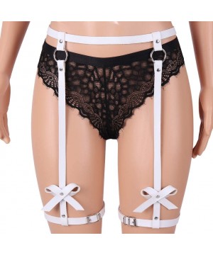 Garters & Garter Belts Women's PU Leather Harness Garter Body Leg Caged Plus Size Cosplay Festival clothing - D - CM18T4IHOH3