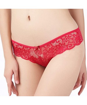 Baby Dolls & Chemises Fashion Delicate Women Translucent Underwear Sheer Lace Tank Lace Sexy Underpant - Red-b - CS193LLYGSR