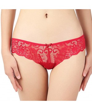 Baby Dolls & Chemises Fashion Delicate Women Translucent Underwear Sheer Lace Tank Lace Sexy Underpant - Red-b - CS193LLYGSR