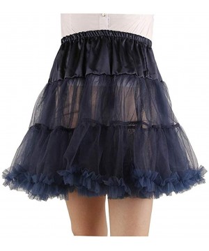 Slips Women's Princess Layered Puff Skirt Mini Tutu Skirt Short Petticoat Skirt - Yellow - CV1906OKGX2