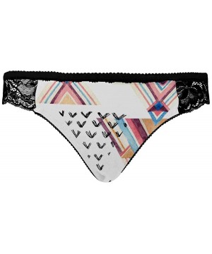 Thermal Underwear Women's Stretch Underwear Soft Low Rise Briefs Underpants Watercolor Geometric - Multi 1 - C519E7HHIOT