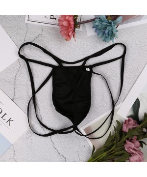 G-Strings & Thongs Men's Hollow Out Backless Jockstraps Thongs Strappy G-String Briefs Underwear - CN18E697UHE