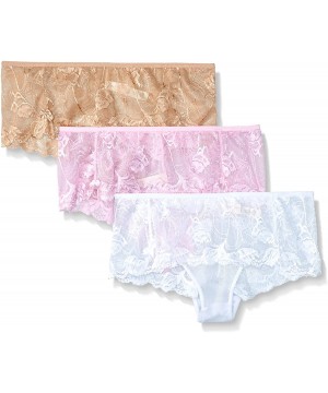 Panties Women's Cheeky Lace Panty (Pack of 3) - White/Nude/Cotton Candy - CS126M9NDHV