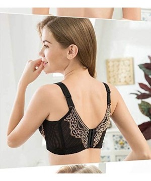 Bras Everyday Bra Sexy Lace Floral Bralette Breathable Push Up Bra with Adjustable Shoulder Straps - Black - CR199CL3CRH