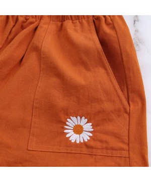 Bottoms Comfy Drawstring Women Plus Shorts Elastic Waist - C Orange - CO190WRLCQK