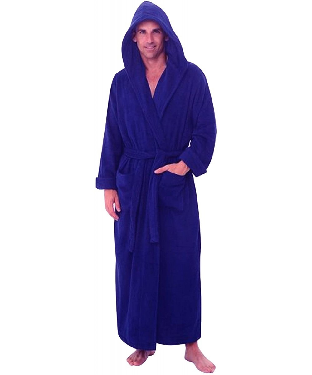 Robes Hooded Terry Velour Bathrobe. Available in Colors - Multi - C911B1LWXBD