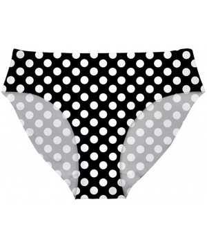 Panties Women's Breathable Hipster Underwear Brief Cool Strech Comfortable Bikini Panty - Polka Dot Black - CK18SO8LEOI