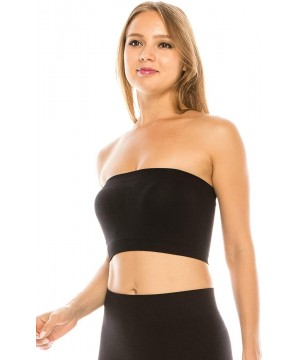 Camisoles & Tanks Premium Tube Top with Removable Pad- UV Protective Fabric UPF 50+ (Made with Love in The USA) - Black - CG1...