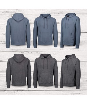 Thermal Underwear Thermal Shirts for Men Long Sleeve Hooded T Shirt-Mens Thermal Long Sleeve Shirt - Charcoal - CN19D55G0SK