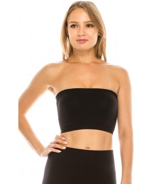 Camisoles & Tanks Premium Tube Top with Removable Pad- UV Protective Fabric UPF 50+ (Made with Love in The USA) - Black - CG1...