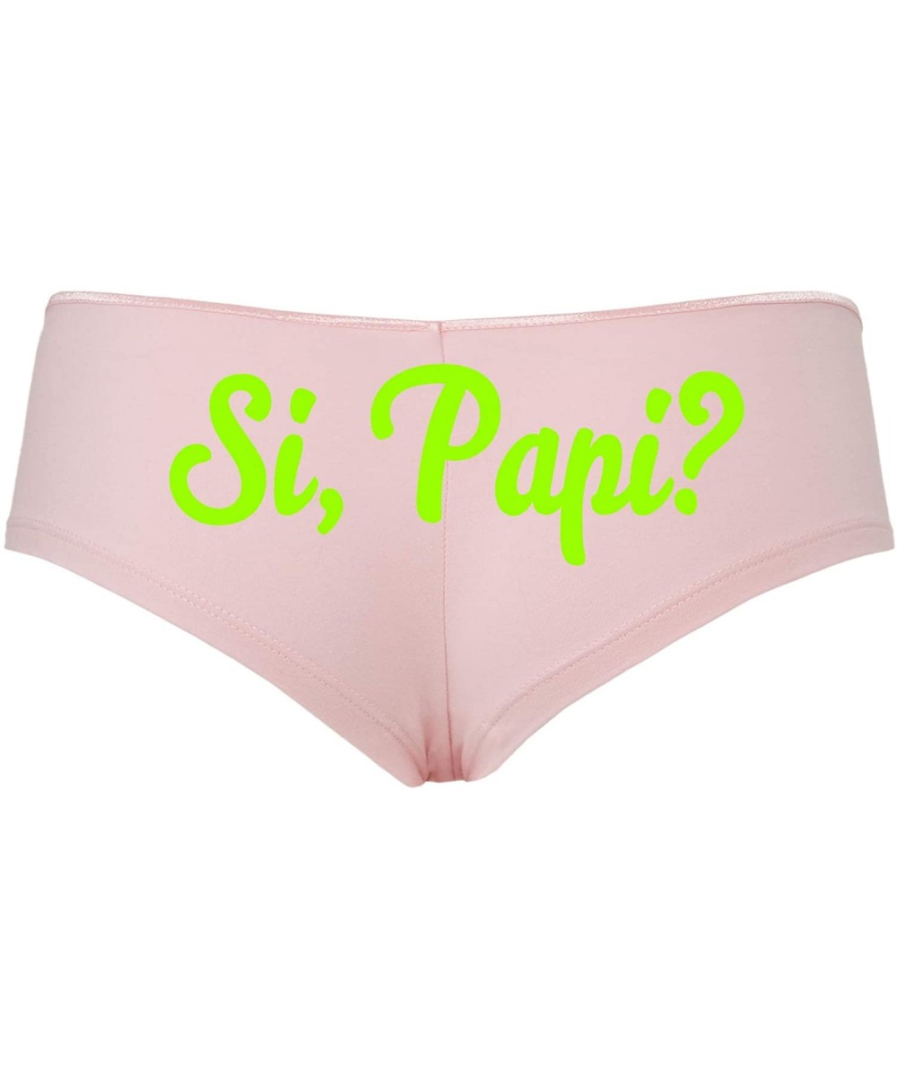 Panties Si Papi Yes Daddy DDLG Spanish Sexy Latina Hot Boyshort - Lime Green - CW18SSML49L