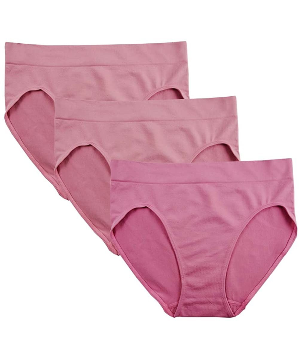 Panties Women's Underwear Seamless Briefs High-Cut Panties - 3 Pack or 4 Pack - Heather Rose - CZ189DYRI5Z