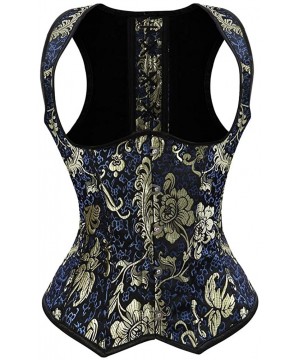 Bustiers & Corsets Women's Waist Slimming Underbust Waist Trainer Corset Vest - Gold Jacquard - CZ18M37D93L