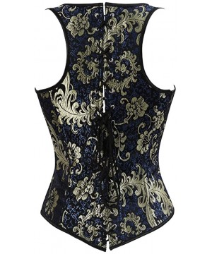 Bustiers & Corsets Women's Waist Slimming Underbust Waist Trainer Corset Vest - Gold Jacquard - CZ18M37D93L